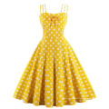 Vintage Summer Polka Dot Princied Party Dresses Cotton